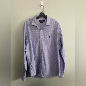 Polo Ralph Lauren Men’s Blue Green Spring Slim Fit LS Button Down Shirt SZ XXL